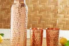 Hammer-Copper-Bottle-Glass-set